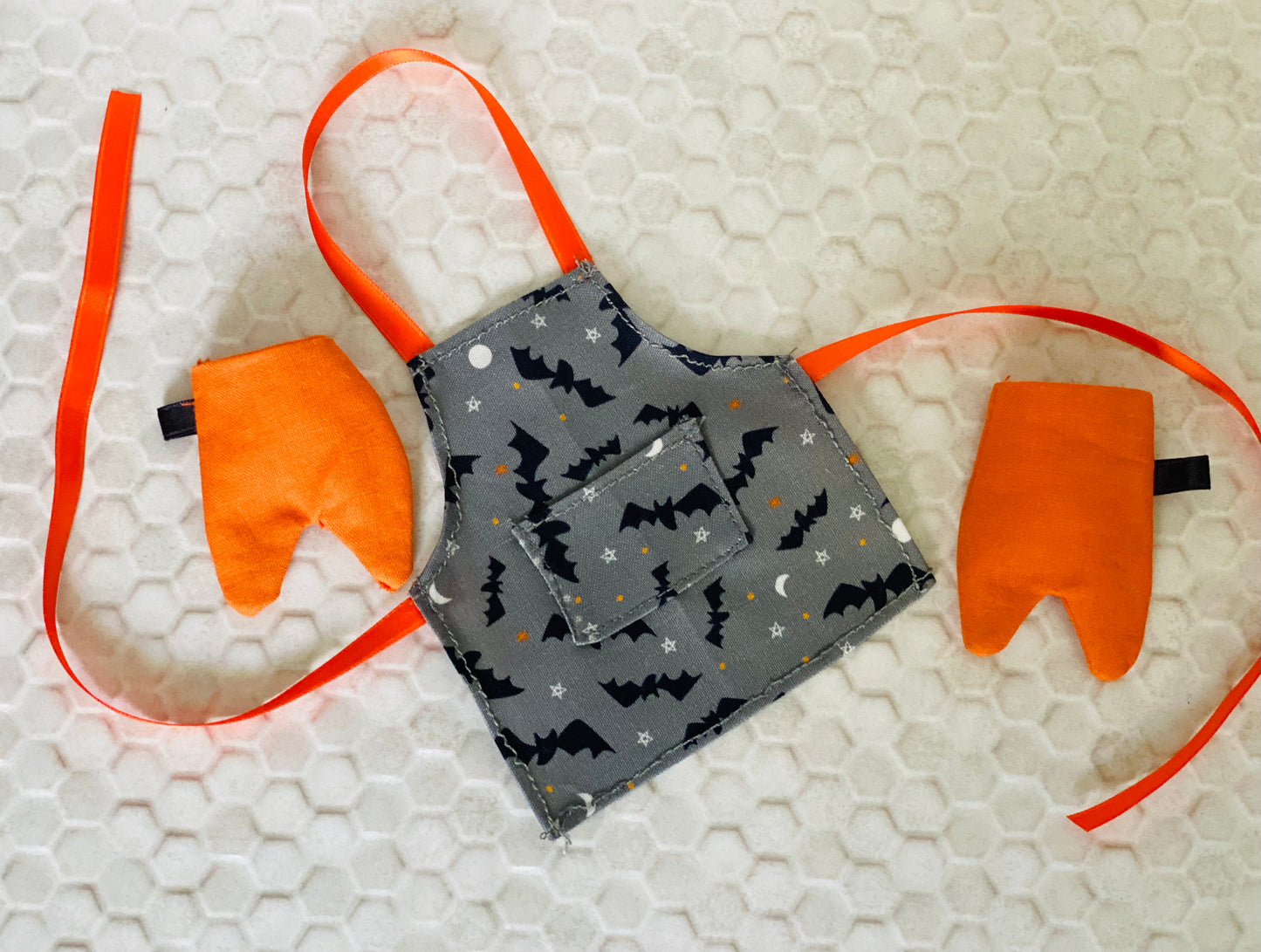 Little Apron and Oven Mitts Set - Bat Edition