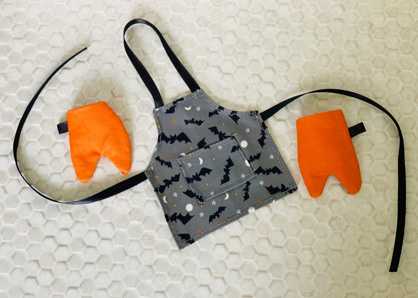 Little Apron and Oven Mitts Set - Bat Edition